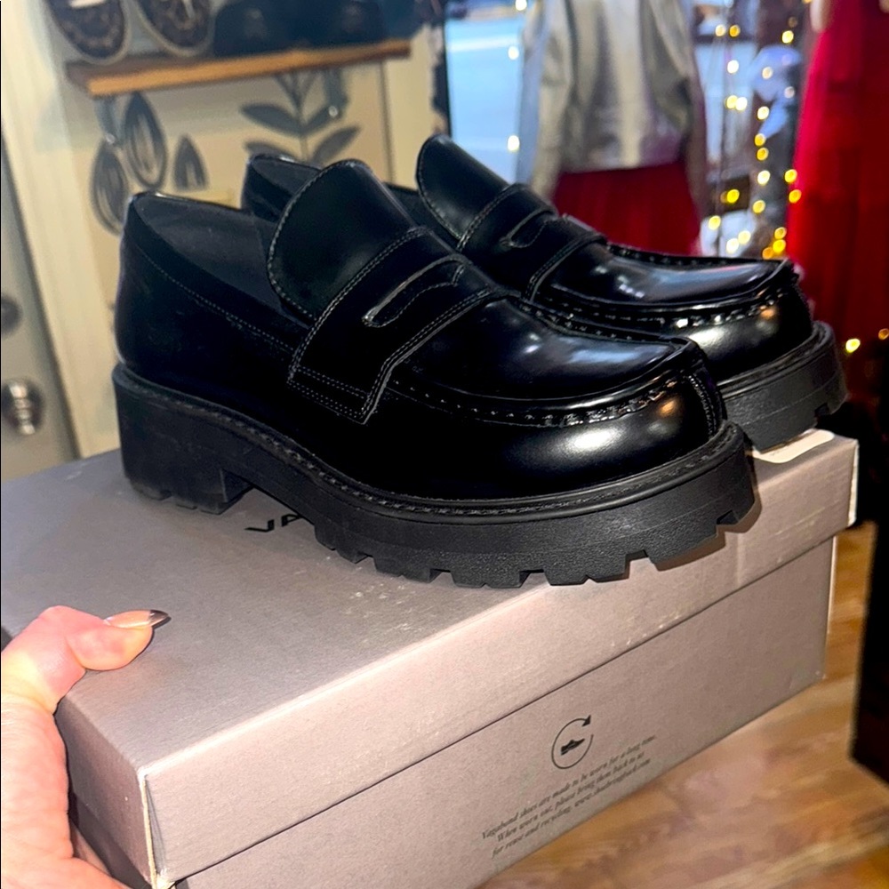 Vagabond shoemakers semi platform loafer
